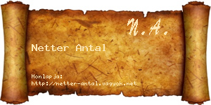 Netter Antal névjegykártya